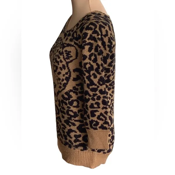 - Emporium Leopard Print Crew Neck Sweater Size S