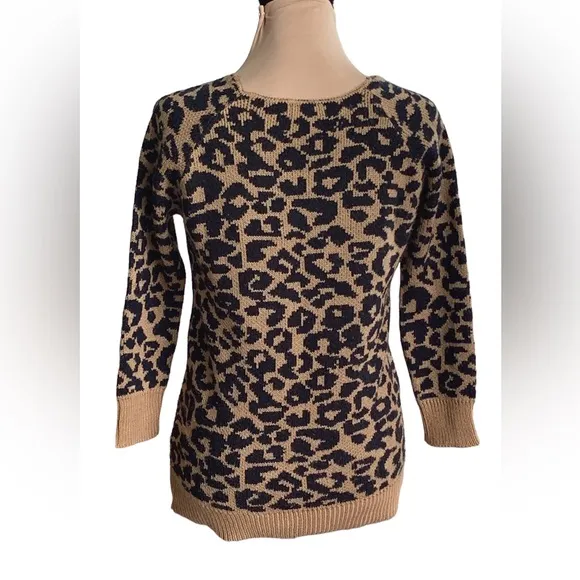 - Emporium Leopard Print Crew Neck Sweater Size S