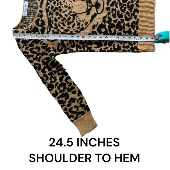 - Emporium Leopard Print Crew Neck Sweater Size S