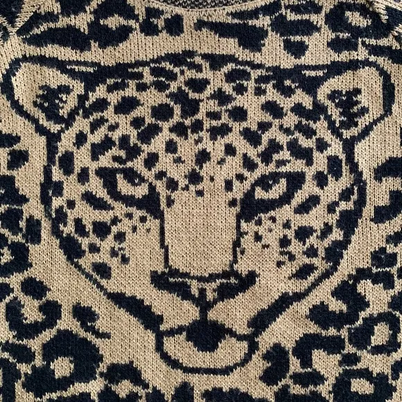 - Emporium Leopard Print Crew Neck Sweater Size S