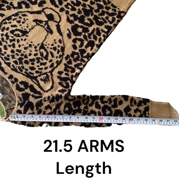 - Emporium Leopard Print Crew Neck Sweater Size S