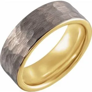18K Rose Gold PVD Tungsten Band TAR52028 - 6 mm - 8 mm