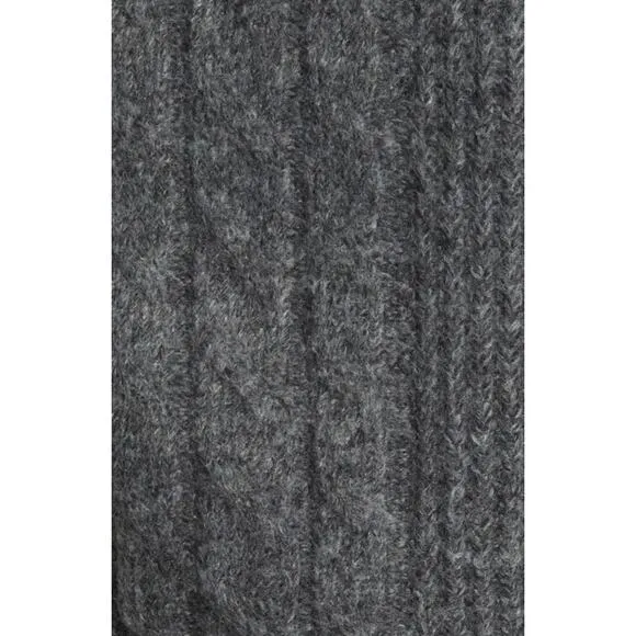 1.State  Back Cutout Turtleneck Sweater - Heather Grey