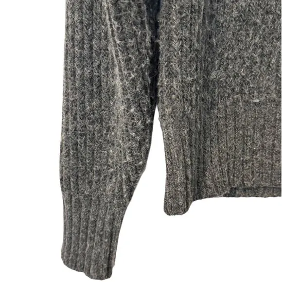 1.State  Back Cutout Turtleneck Sweater - Heather Grey