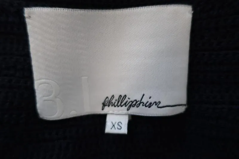 3.1 Phillip Lim Dress Navy Cotton Crochet Knit Size Extra Small Sleeveless Mini