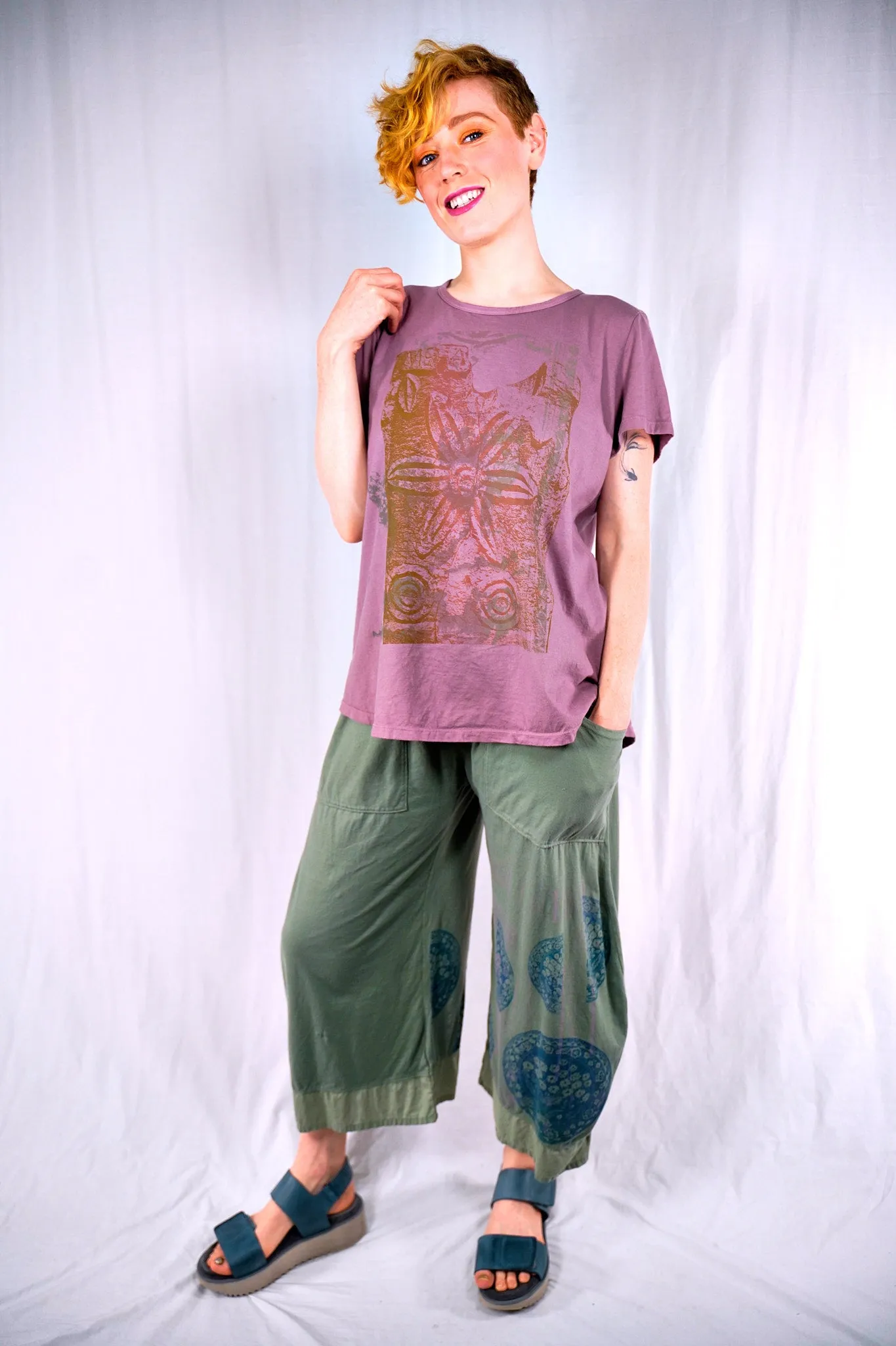 3288-2 Crop Pocket Nepenthe Pant Olive Leaf-P