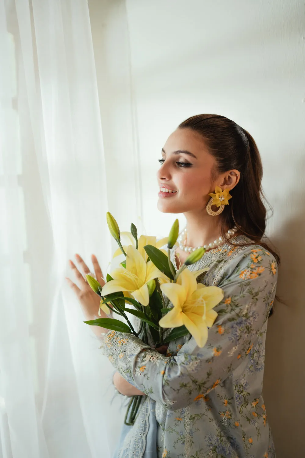 3PC Unstitched | Embroidered Lawn Suit | Embroidered Dobby Dupatta