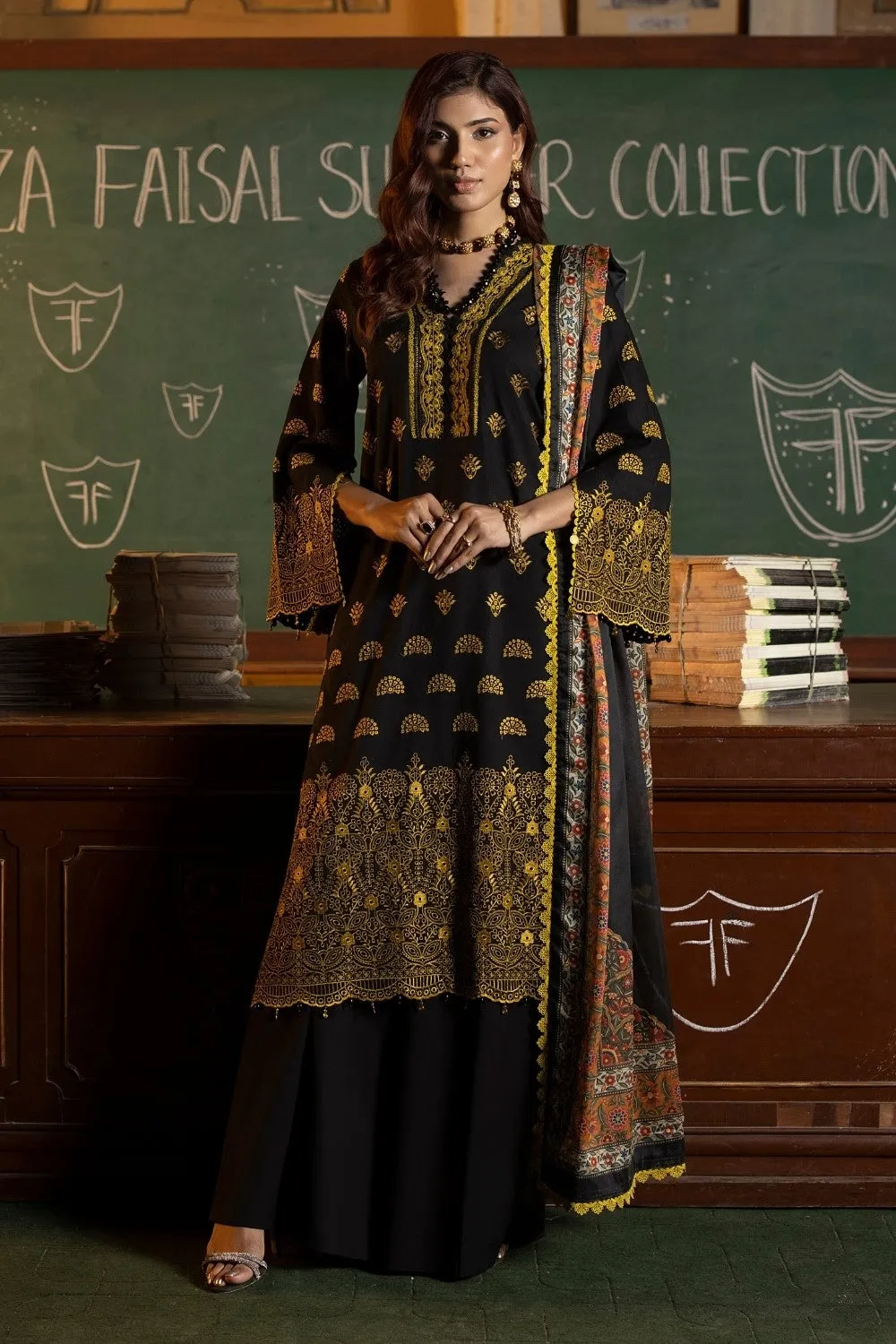 3PC Unstitched | Embroidered Lawn Suit | Silk Dupatta