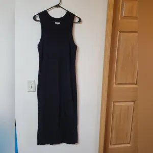525 America Black Sweater Knit Long Dress