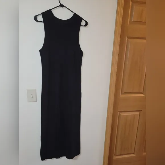 525 America Black Sweater Knit Long Dress