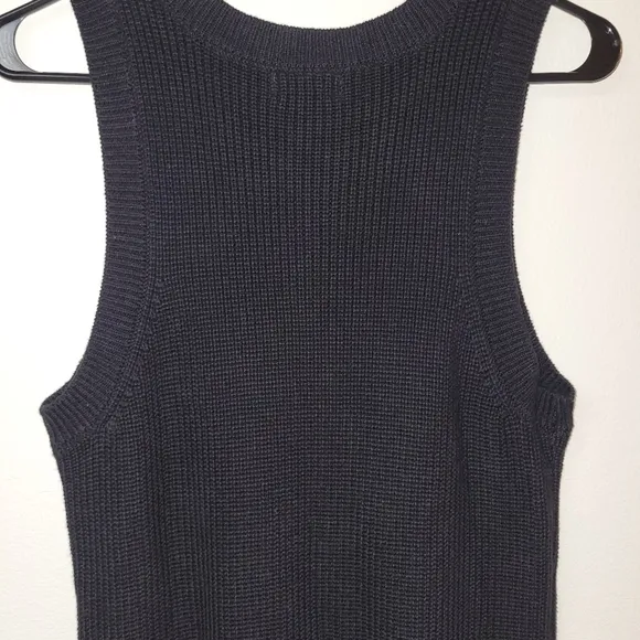 525 America Black Sweater Knit Long Dress