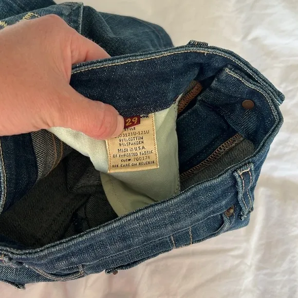 7 For All Mankind 2000s denim mini skirt