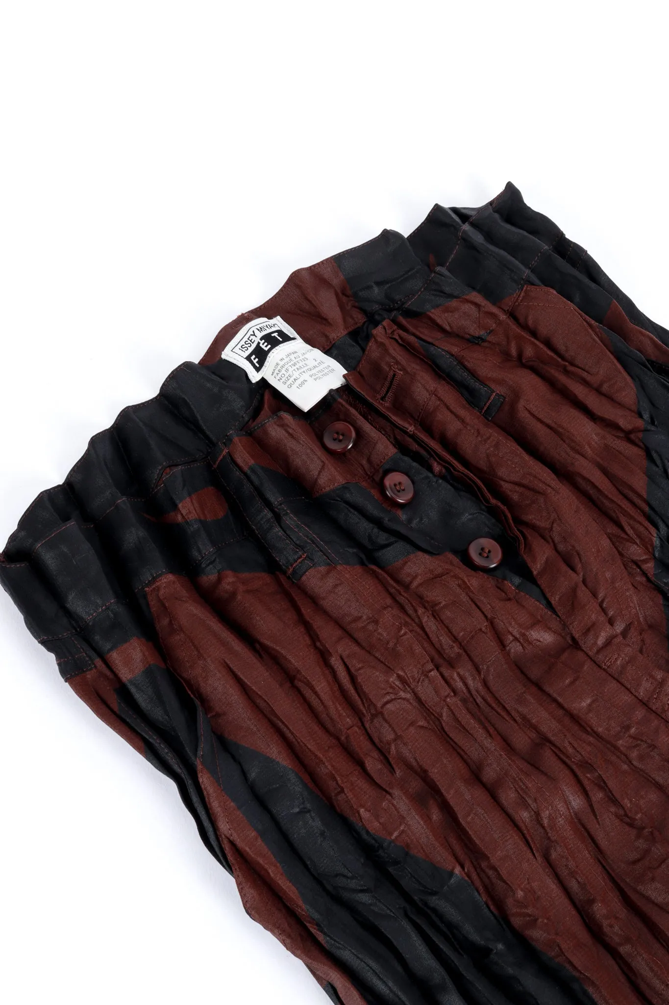 Abstract Crinkle Pleat Pant