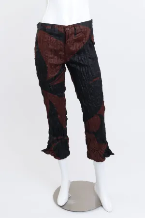 Abstract Crinkle Pleat Pant
