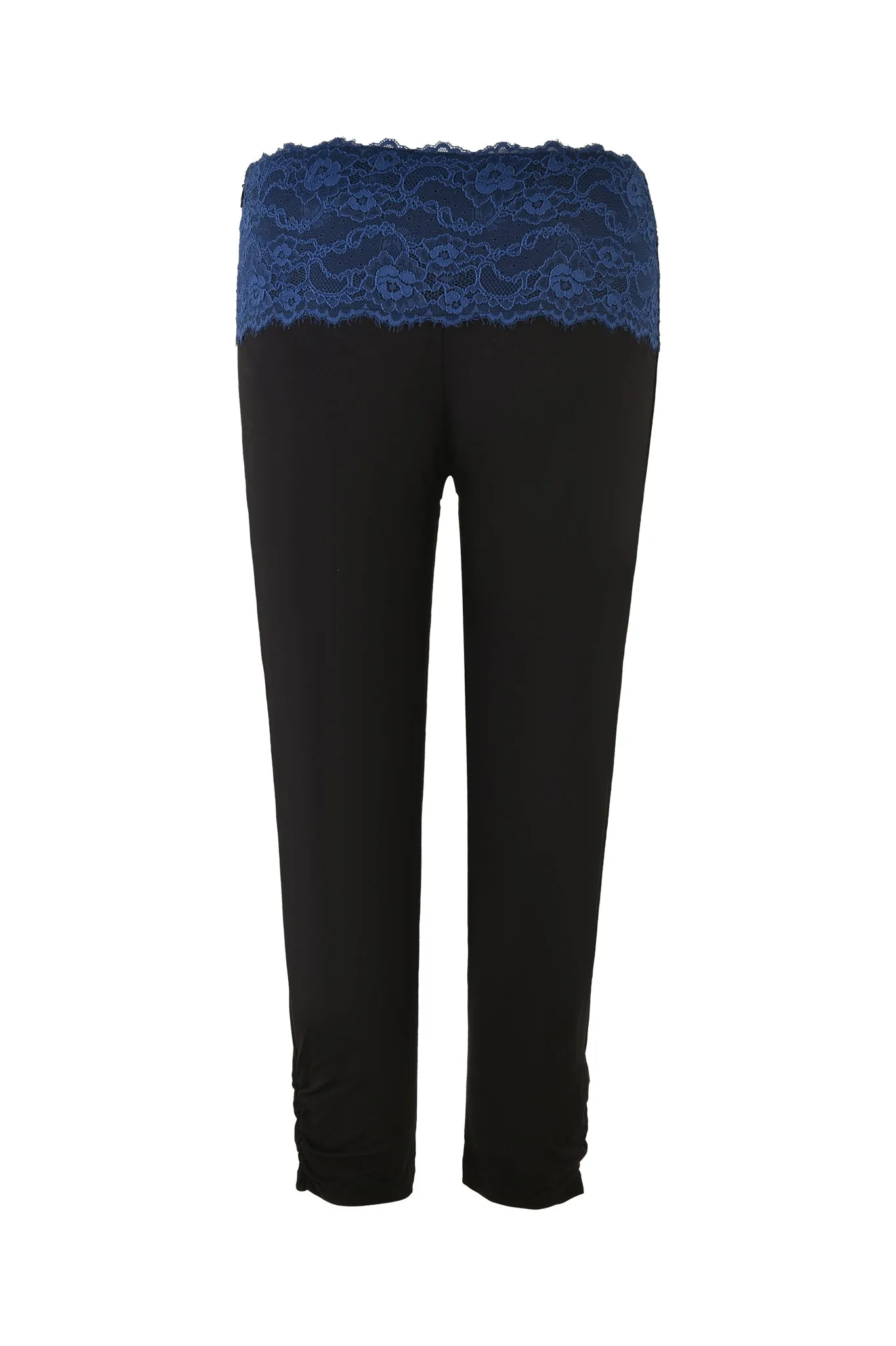 ADELLA CAPRI - BLACK : FLORAL : BLACK ORCHID