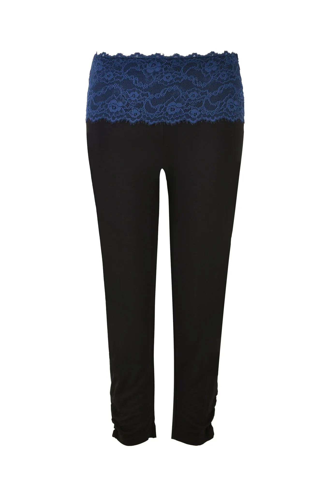 ADELLA CAPRI - BLACK : FLORAL : BLACK ORCHID