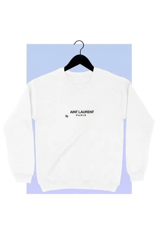 AINT LAURENT SWEATSHIRT (WHITE)