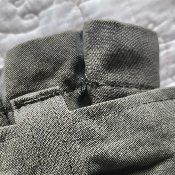 A.L.C. Kai Belted Cargo Mini Skirt Size 8 Army Olive Green Linen Cotton Revolve