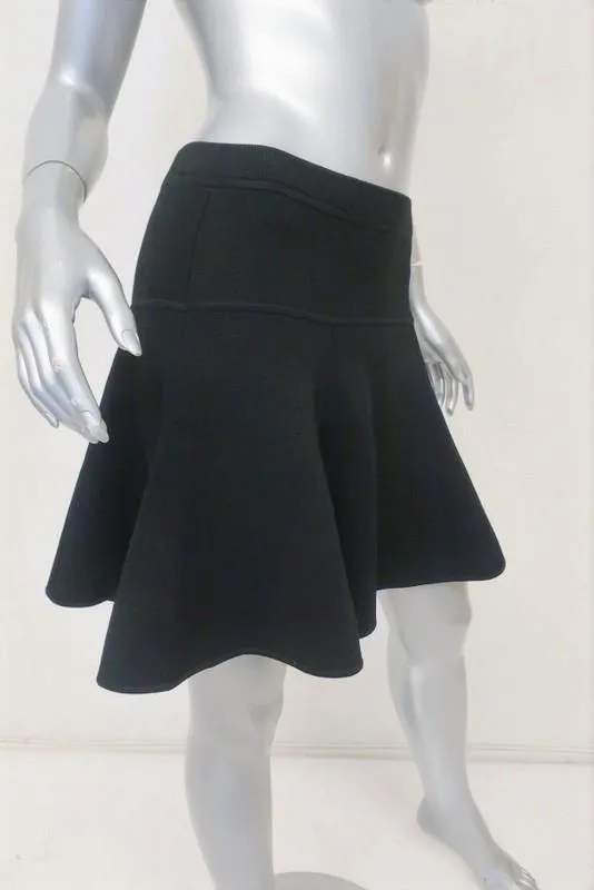 A.L.C. Mini Skirt Connor Black Flared Stretch Knit Size Medium