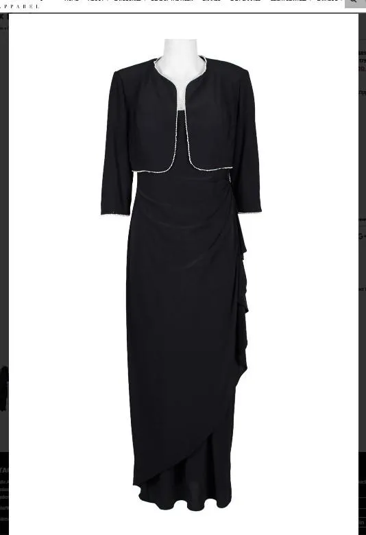 Alex Evenings 82351485 Embellished Square Neck