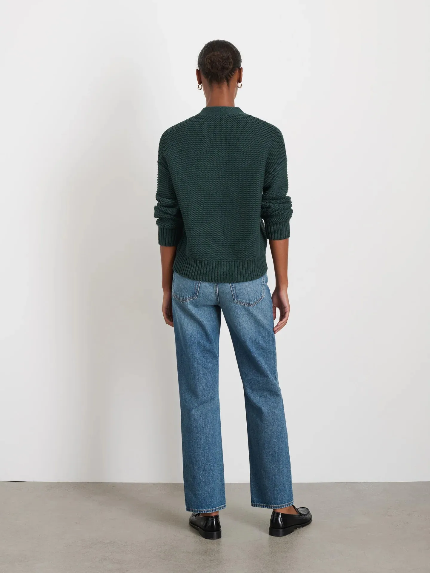 Alex Mill - Dark Spruce Nico Cardigan in Cotton