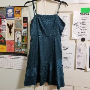 Altar'd State dress Small Bardia leopard cheetah asymmetrical tiered ruffle