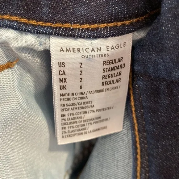AMERICAN EAGLE mini high rise jean skirt