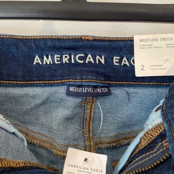 AMERICAN EAGLE mini high rise jean skirt