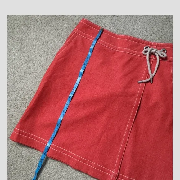 Ann Taylor Petite Skirt A-Line Faux Wrap Mini Skirt Cotton Blend Tie Detail 10P