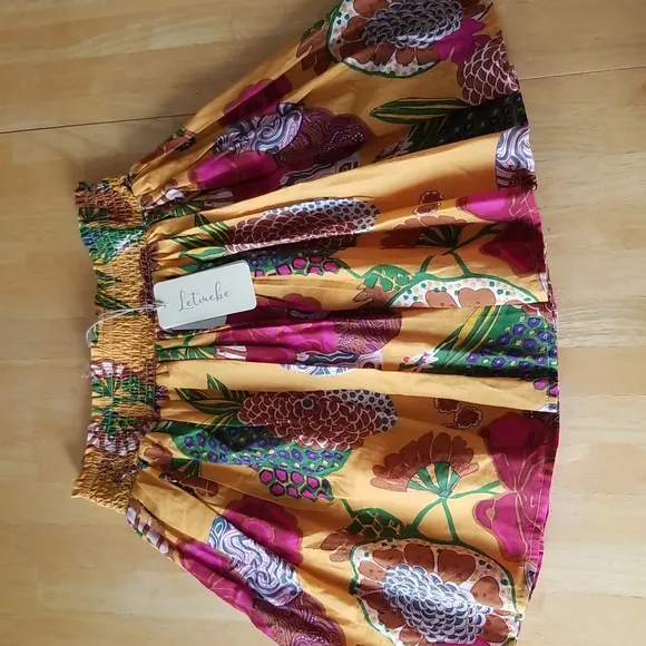 Anthropologie Let Me Be Printed Mini Skirt