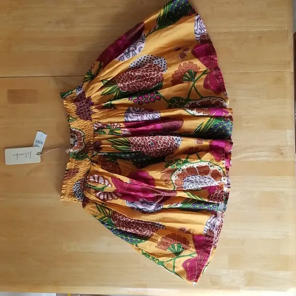 Anthropologie Let Me Be Printed Mini Skirt
