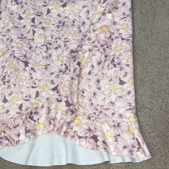 Anthropologie Soft Floral Skye Ruffle Peplum Skirt