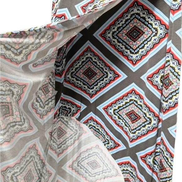 Anthropologie MAEVE Maina Geometric Faux Wrap Midi Skirt S