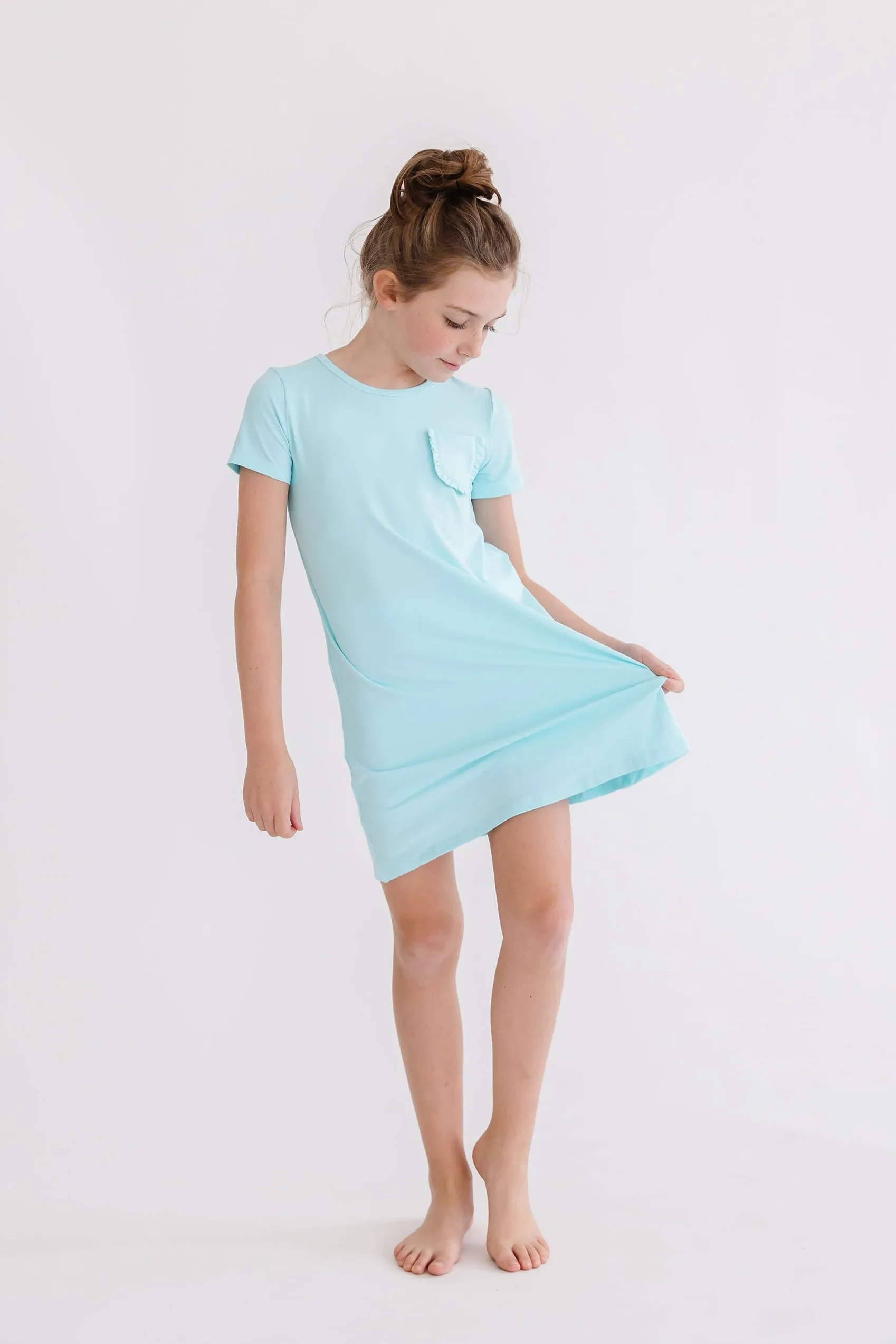 Aqua T-Shirt Dress