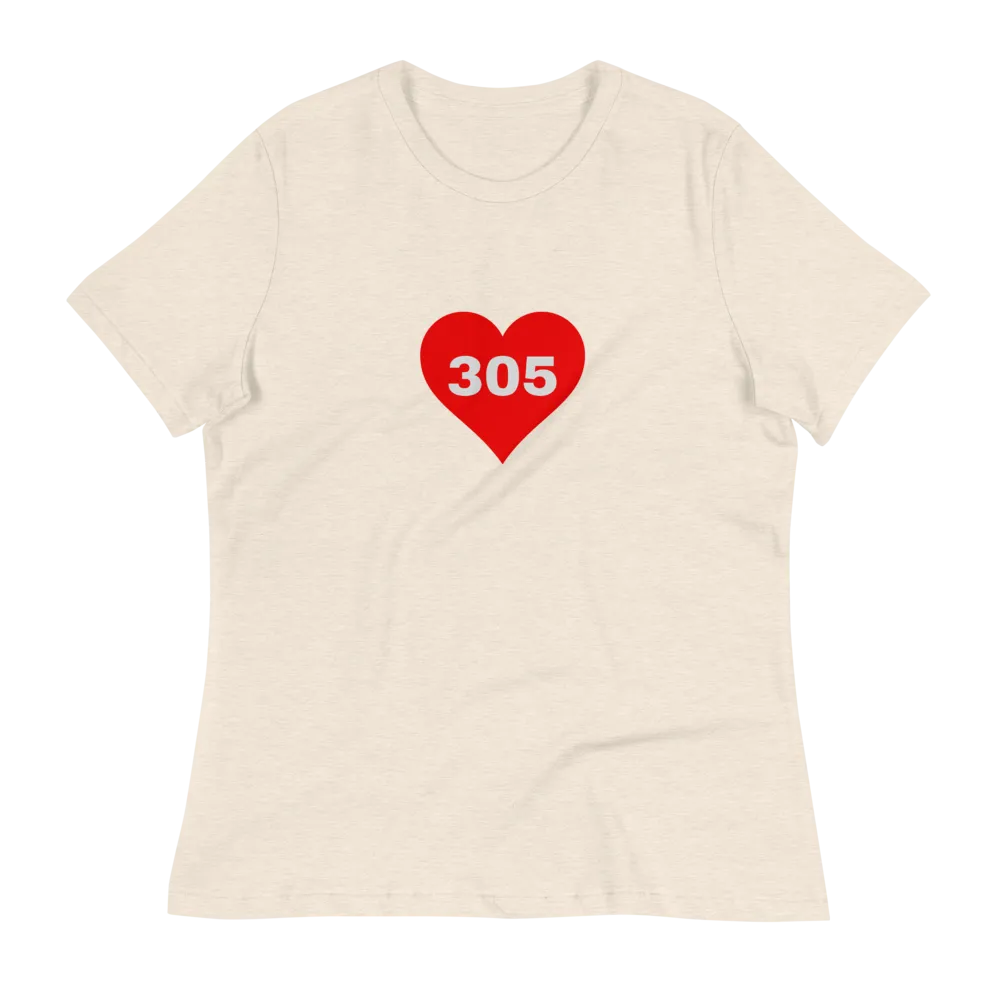 AREA CODE 305 Women's Relaxed T-Shirt