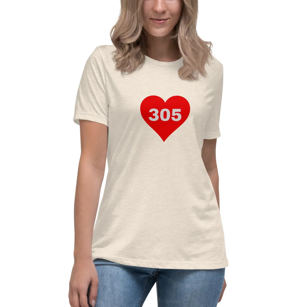AREA CODE 305 Women's Relaxed T-Shirt