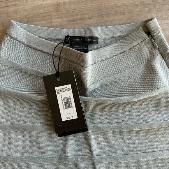 Armani Exchange Women grey short skirt tight skirt clothing NWT summer outfit