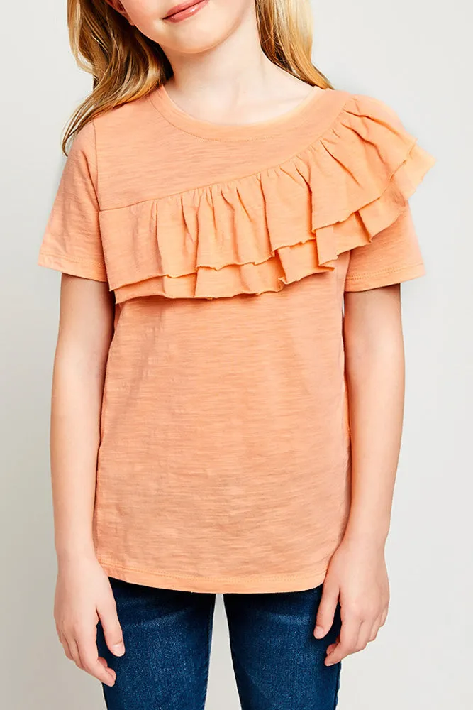 Asymmetrical Ruffle T-Shirt (Daughter: Mommy and Me)