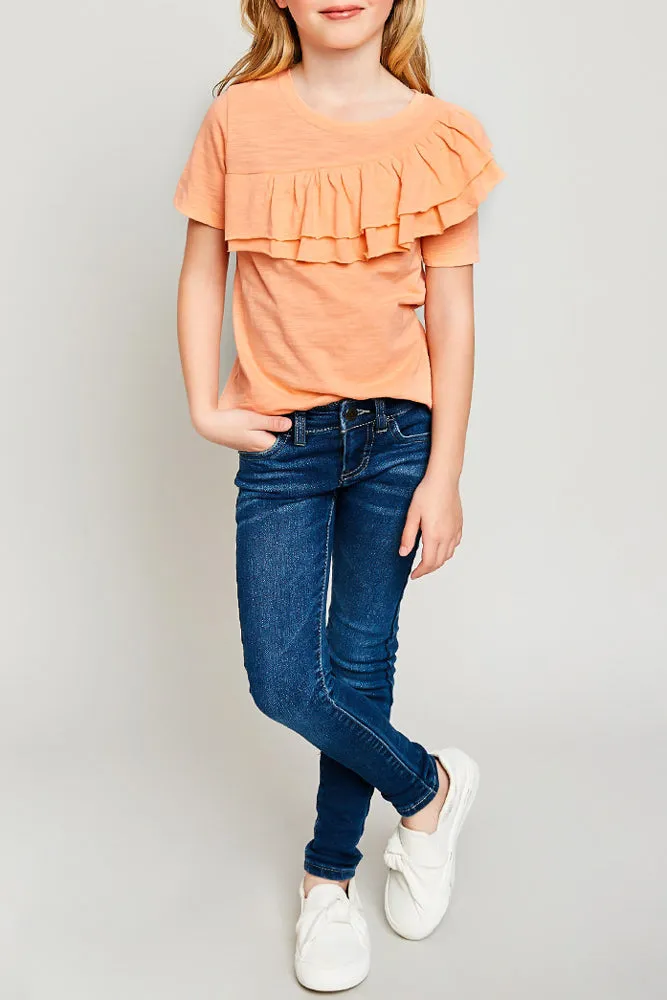 Asymmetrical Ruffle T-Shirt (Daughter: Mommy and Me)
