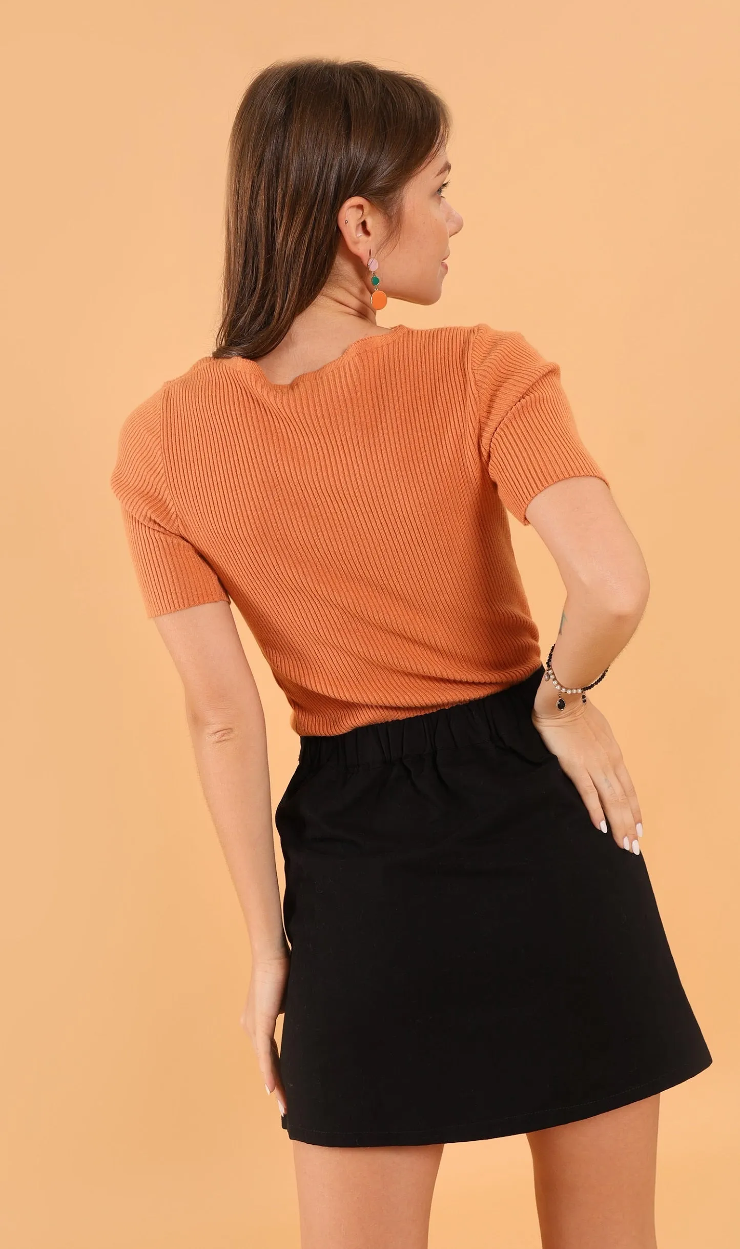 AUSTINE Cargo Wrap Skirt (Black)