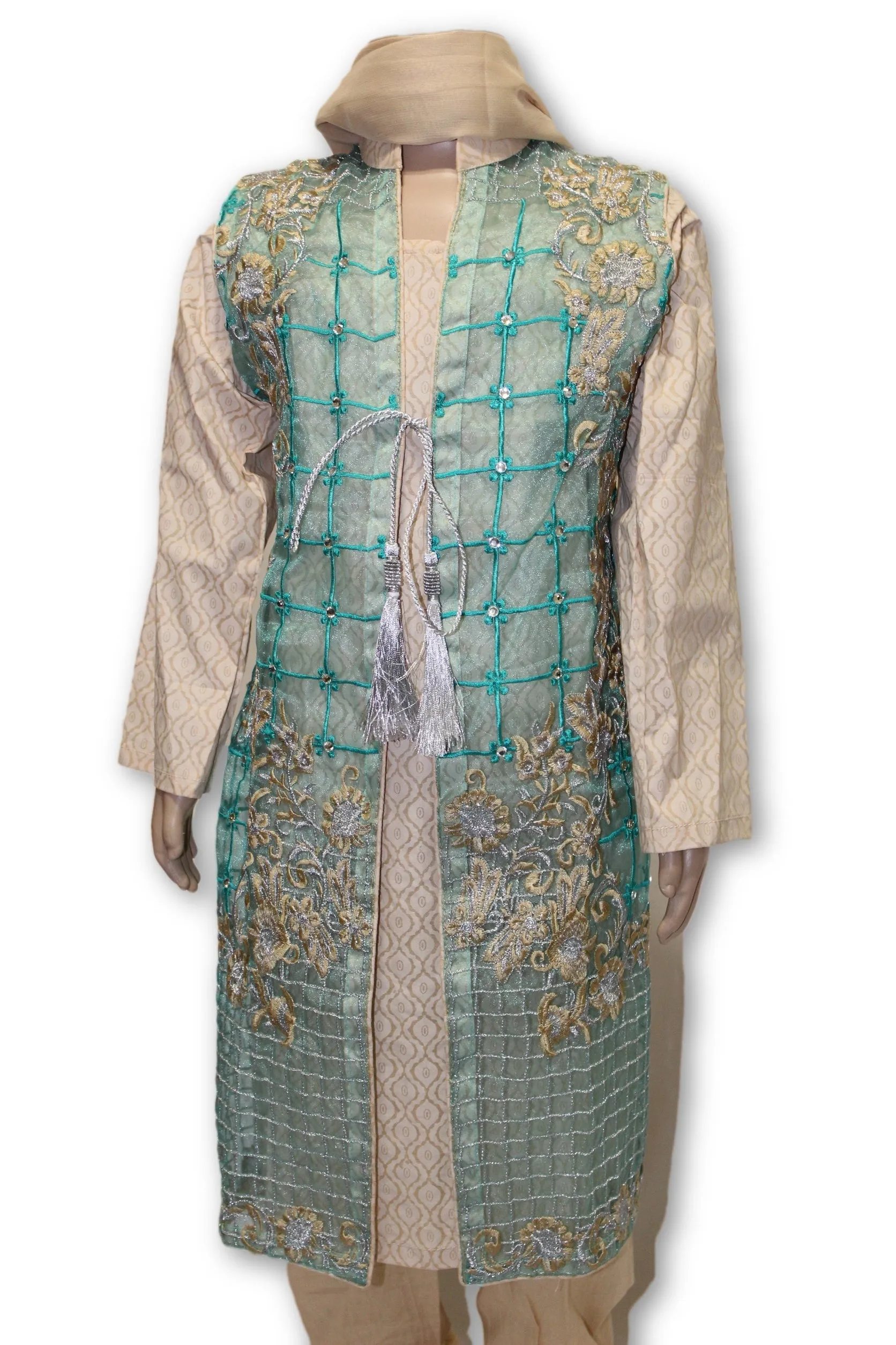 B05 Pakistani Indian Girls 3pc Fancy Gown Style