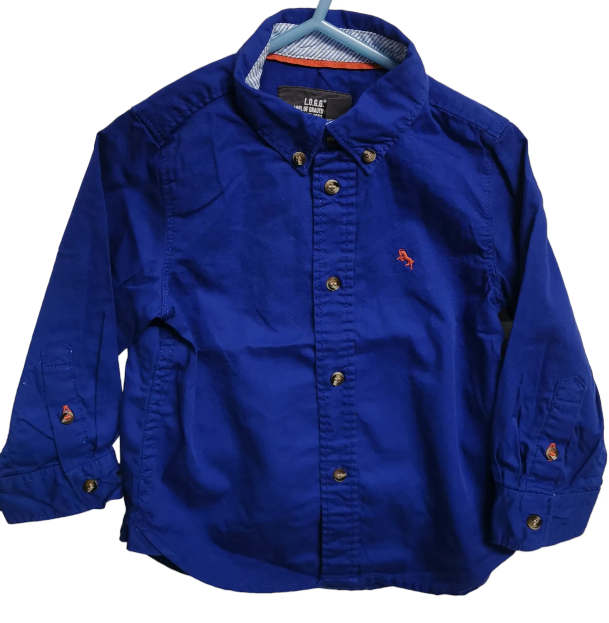 BABY BOY SIZE 18/24 MONTHS - H&M, Long-sleeve Dress Shirt EUC B34