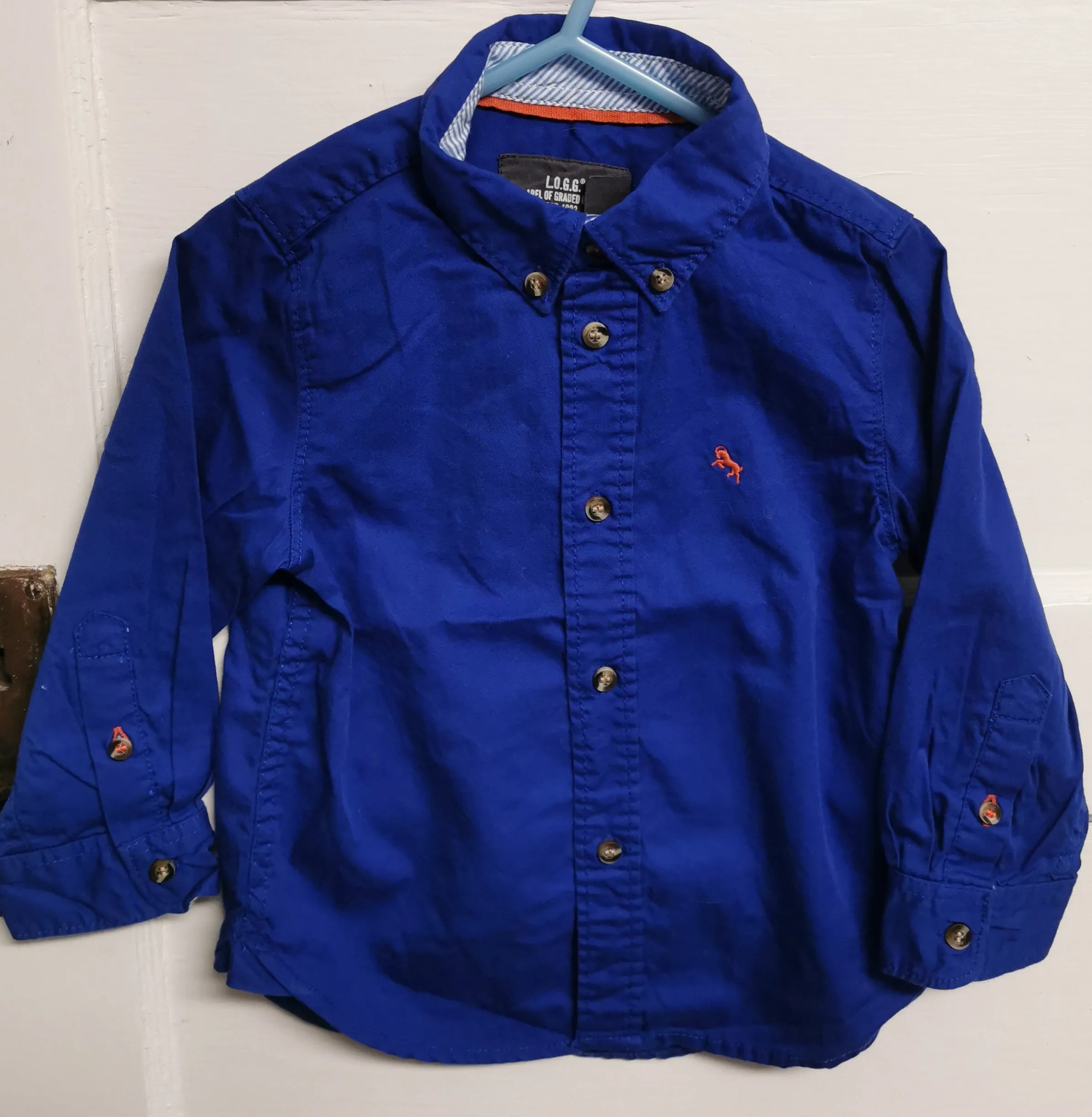BABY BOY SIZE 18/24 MONTHS - H&M, Long-sleeve Dress Shirt EUC B34