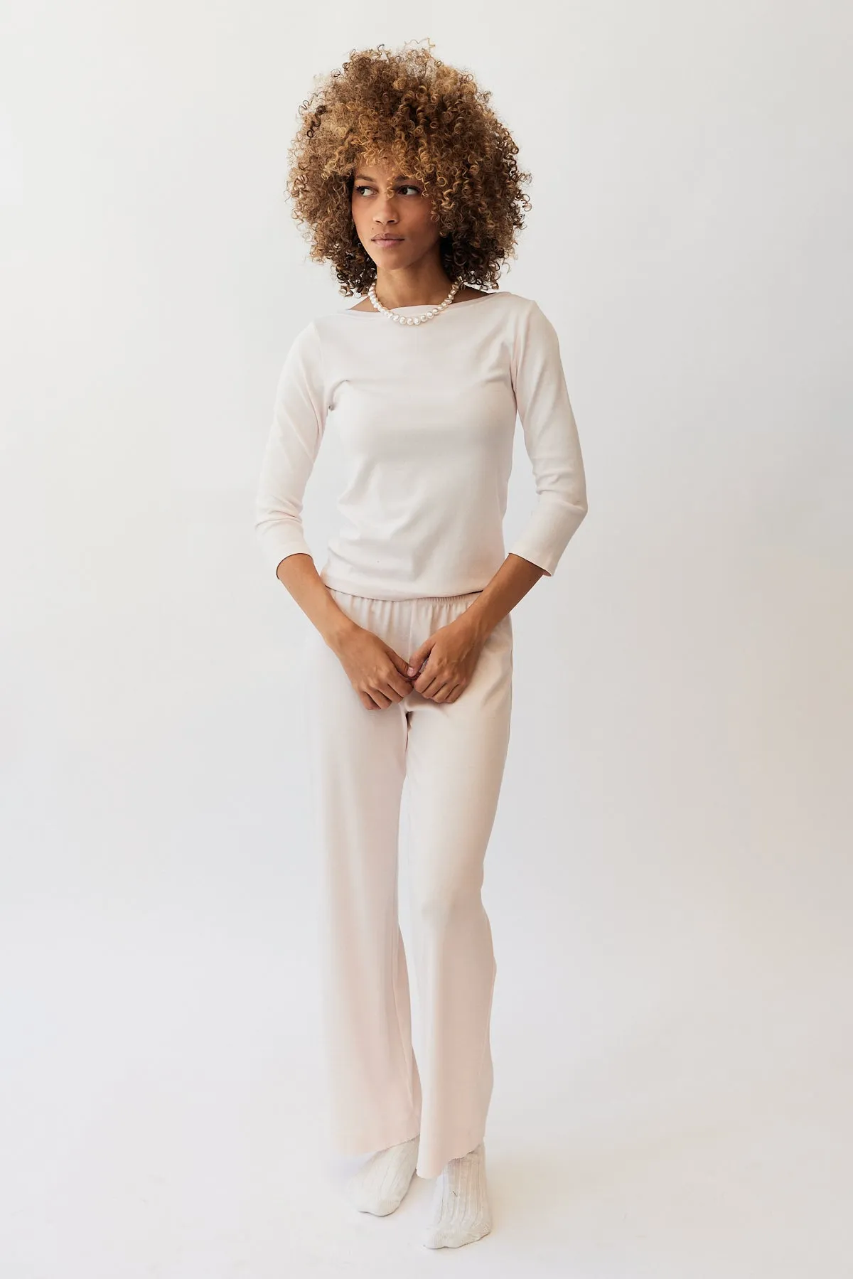 Baby Rib Scallop Pant