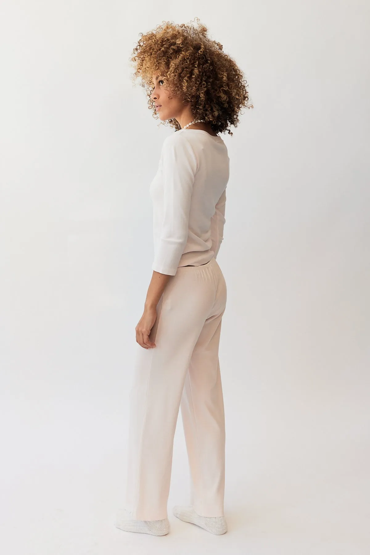 Baby Rib Scallop Pant