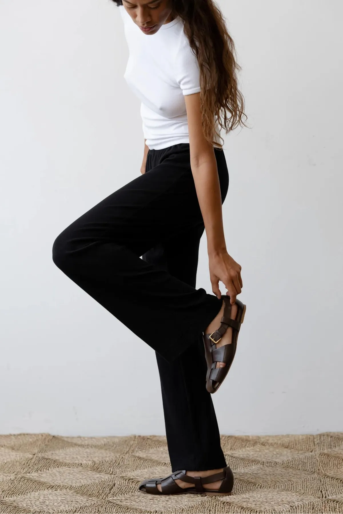 Baby Rib Scallop Pant