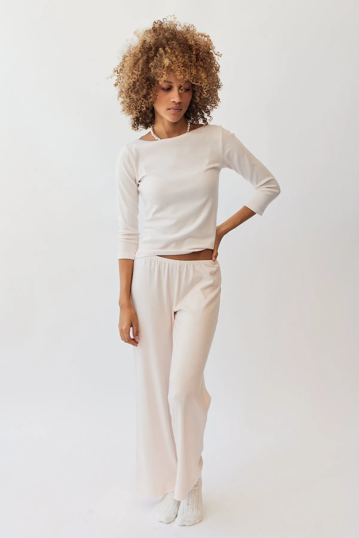 Baby Rib Scallop Pant