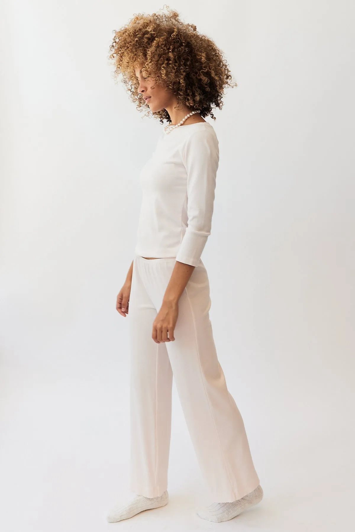 Baby Rib Scallop Pant