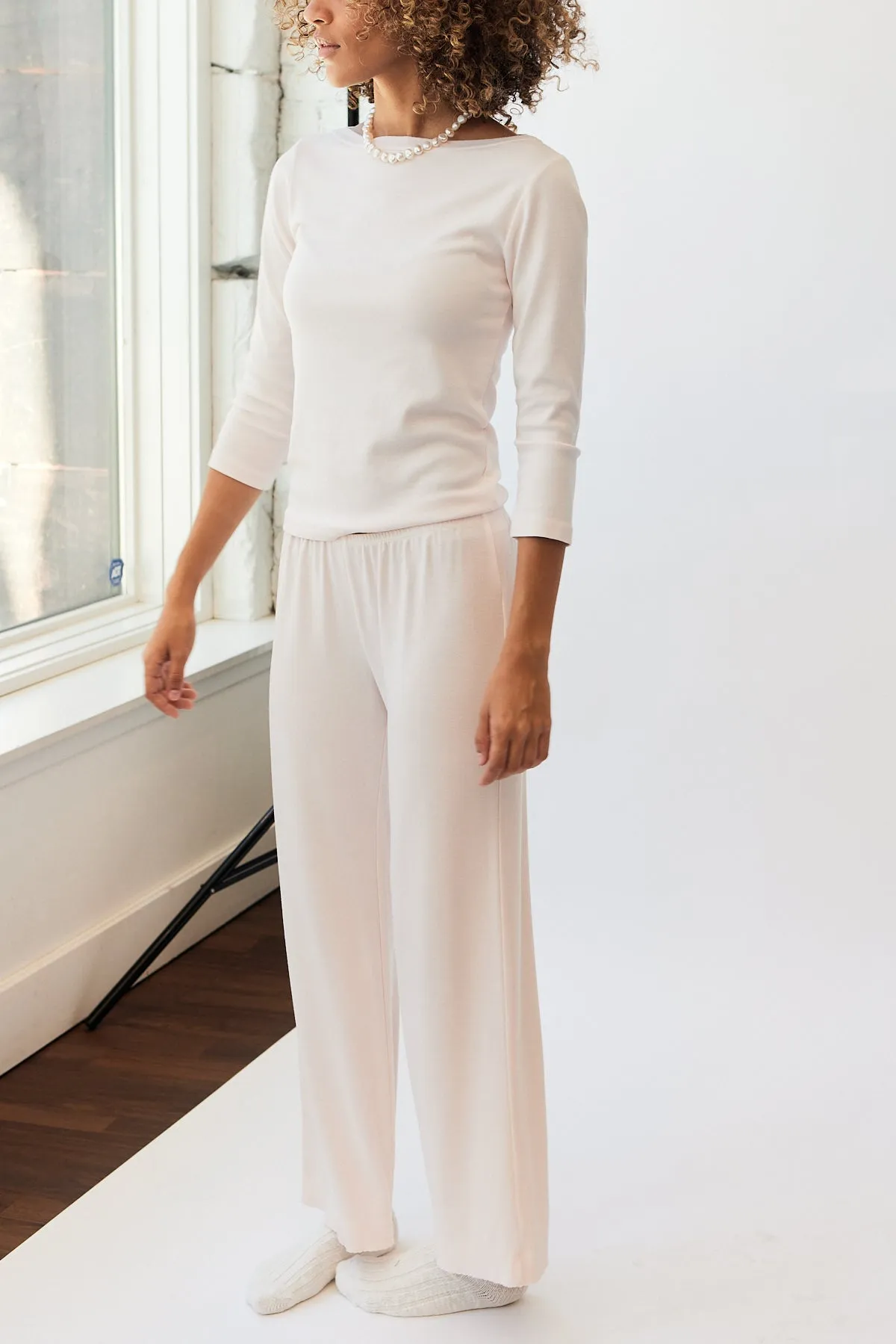 Baby Rib Scallop Pant