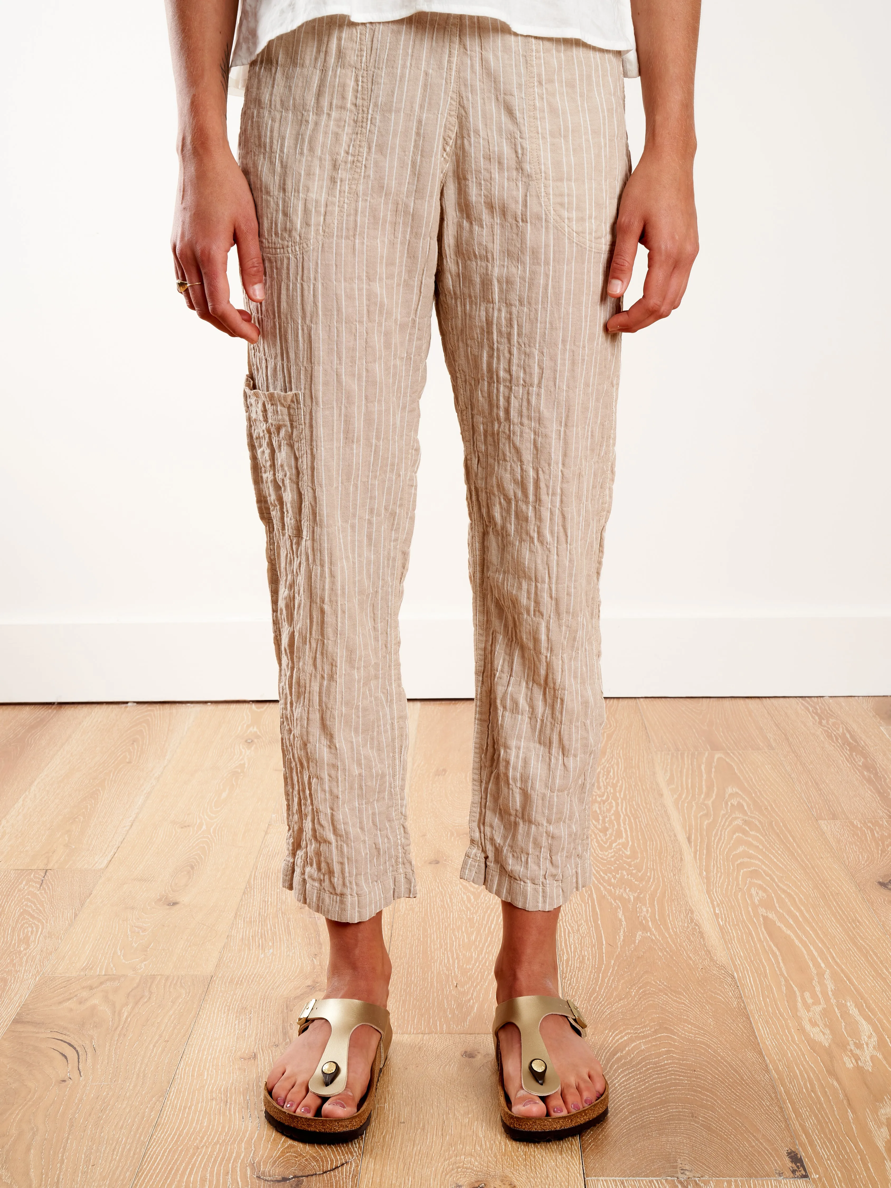 baja pant - sand dual pinstripe